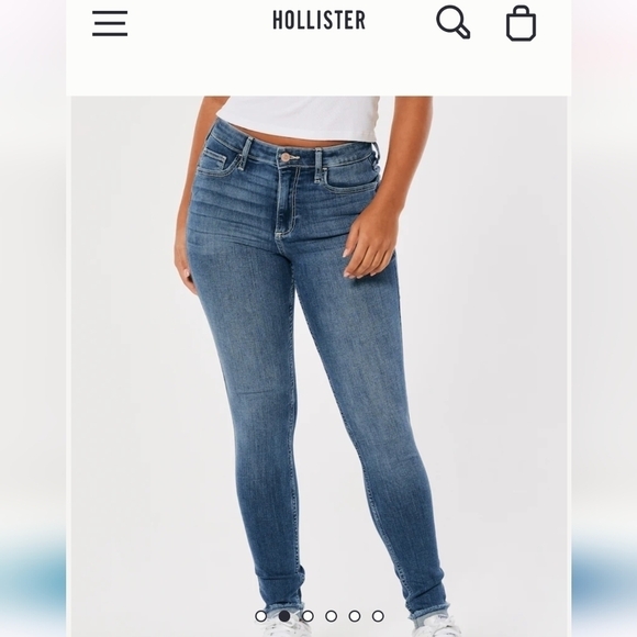 Hollister High-Rise Dark Wash Skinny Jeans Size W26 L32 - Picture 3 of 13